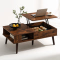 Moderner Couchtisch, aus Holz, Farbe: braun