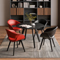 Moderner Akzentstuhl, aus Holz, Farbe: schwarz